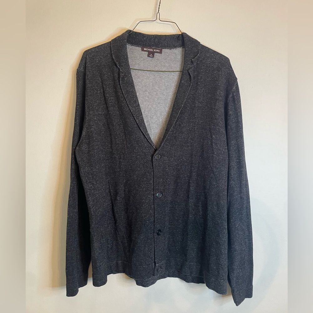 Michael Kors Dark Gray Men's Cardigan XL
